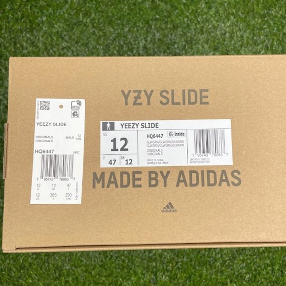 Yeezy Slide Green Glow Second Release Size 12 - Picture 4 of 7